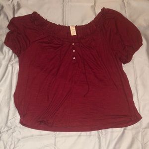 Plus Size Faded Glory Red Berry Blouse